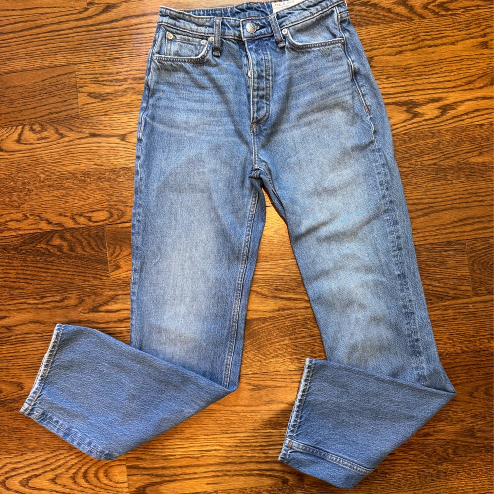 rag & bone Alex High Rise Straight Jeans